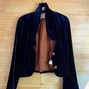 WYETH By Todd Magill Blue Velvet Blazer
